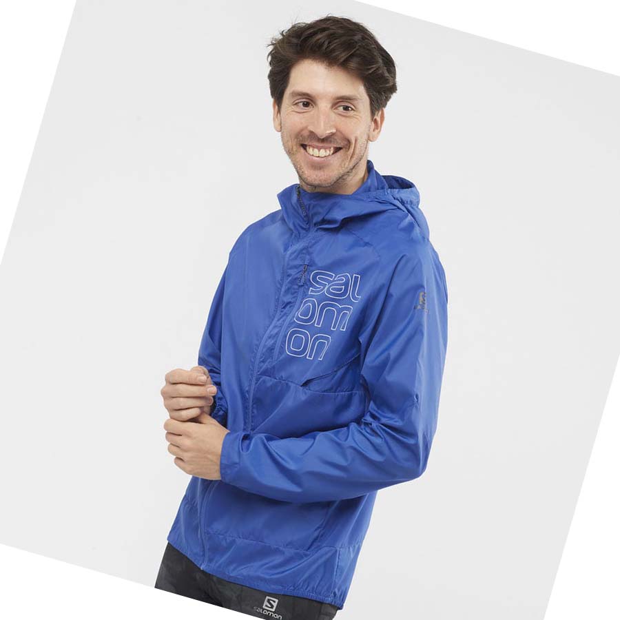 Chaquetas Salomon BONATTI CROSS WIND WINDBREAKERS Hombre Azules | MX 3265FDN